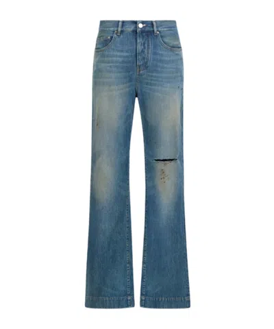 Amiri Slash Bootcut Jeans In Blue