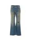 Amiri Slash Bootcut Jeans In Blue