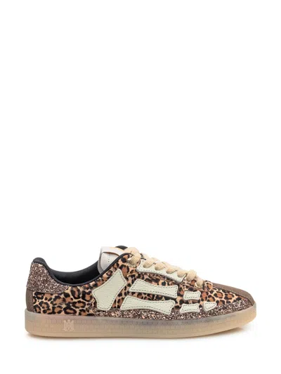 Amiri Sleek Paintcific Sneakers In Brown