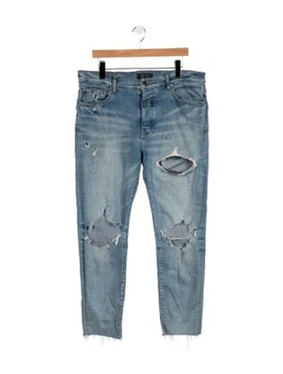 Pre-owned Amiri Slim Fit Jeans In Blue