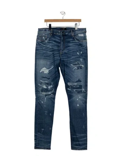 Pre-owned Amiri Slim Fit Jeans In Blue