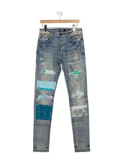 Pre-owned Amiri Slim Fit Jeans In Blue