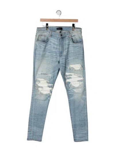Pre-owned Amiri Slim Fit Jeans In Blue