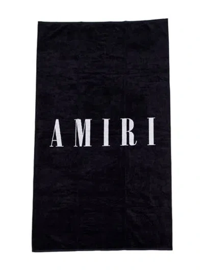 Pre-owned Amiri Small Logo Beach Towel W/ Tags In Blue