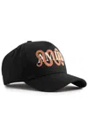 Amiri Mens Black Snake Embroidered Cotton Baseball Cap In Black