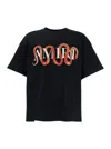 Amiri Mens Snake Oversized Short-sleeve Cotton-jersey T-shirt Black