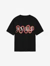 Amiri Mens Snake Oversized Short-sleeve Cotton-jersey T-shirt Black