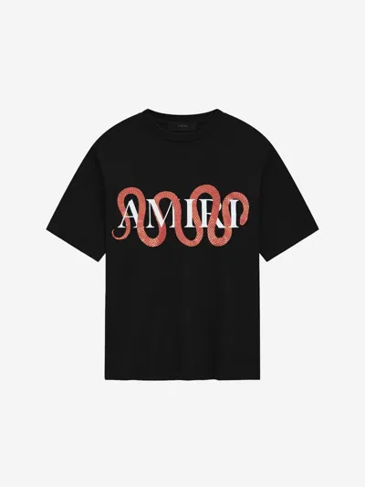 AMIRI AMIRI SNAKE COTTON T-SHIRT