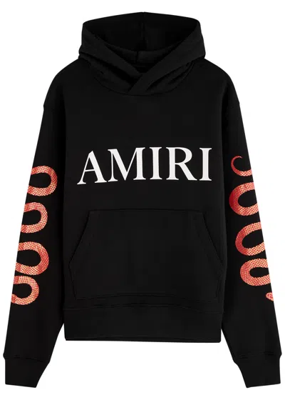 AMIRI AMIRI SNAKE HOODED COTTON SWEATSHIRT