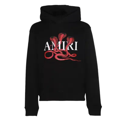 Amiri Snake Logo Printed Hoodie In Red