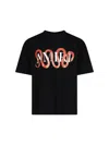Amiri Mens Snake Oversized Short-sleeve Cotton-jersey T-shirt Black