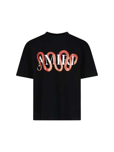 AMIRI SNAKE" LOGO T-SHIRT - BLACK