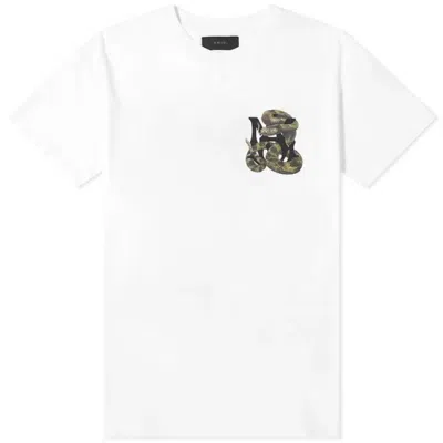 Pre-owned Amiri Snake Logo T-shirt In White