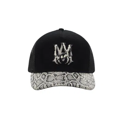 Pre-owned Amiri Snake Ma Trucker Hat 'black' | Men's Size Onesize