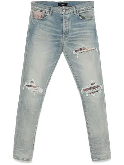 Amiri Snake Mx1 Black Jeans In Blue