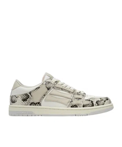 Amiri Off-white Snake Skel-top Low Sneakers In Alabaster