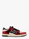 Amiri Skel Top Low Red Sneakers With Skeleton Patch In Leather Man In Red