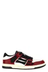 Amiri Skel Top Low Red Sneakers With Skeleton Patch In Leather Man