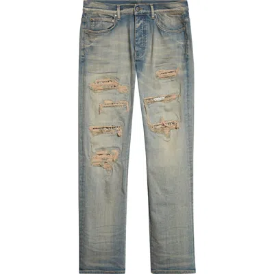 Amiri Snake Stud Slim Jeans In Blue