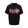 Amiri Mens Snake Oversized Short-sleeve Cotton-jersey T-shirt Black In Black