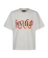 Amiri 'snake' White Crewneck T-shirt With Maxi Logo Print On The Front In White