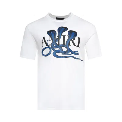 Pre-owned Amiri Snake Tee 'white/blue' | Men's Size M