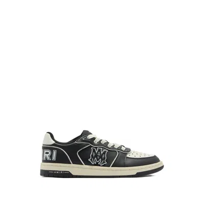 Amiri Vintage Leather Sneakers With Logo Details For Men In Black