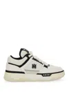 Amiri White And Black Chunky Sneakers With Logo Detail In Leather And Mixed Tech Fabrics Man