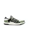 Amiri Low Top Camouflage Pattern Rubber Sole Sneakers In Green