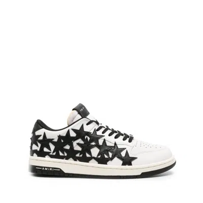 Amiri Men's Stars Leather Low-top Sneakers In Black