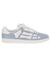 Amiri Pacific Bones Appliquéd Suede Sneakers In Blue