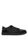 Amiri Sneaker Skel Top Low Black In Leather And Suede Men