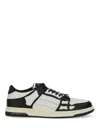 Amiri Multicolor Leather And Fabric Bandana Denim Skel Sneakers In White