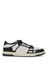 Amiri Multicolor Leather And Fabric Bandana Denim Skel Sneakers In White
