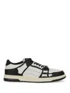 Amiri Multicolor Leather And Fabric Bandana Denim Skel Sneakers In White