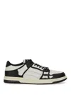 Amiri Multicolor Leather And Fabric Bandana Denim Skel Sneakers In White