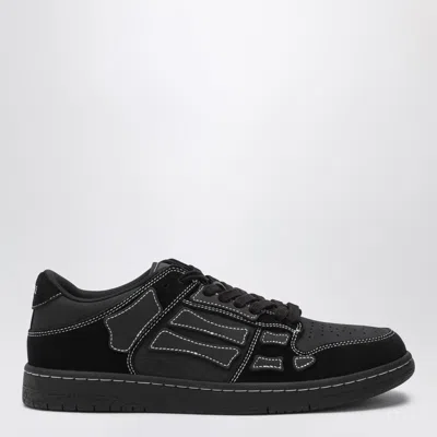 AMIRI SNEAKER SKEL TOP LOW BLACK IN LEATHER AND SUEDE
