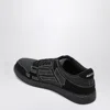 Amiri Sneaker Skel Top Low Black In Leather And Suede Men In Black