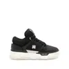 Amiri Black Low Top Sneakers With Logo Detail In Tech Fabric And Leather Man