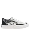 Amiri Sunset Skate Paisley-printed Suede Sneakers In Black
