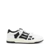 Amiri 'skel Top Low' White And Black Sneaker With Logo Patch On The Tongue And Contrasting Details On The