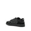 Amiri Sneaker Skel Top Low Black In Leather And Suede Men In Black