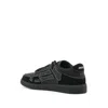 Amiri Sneaker Skel Top Low Black In Leather And Suede Men In Black