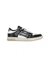 Amiri Skel Top Black Low Top Sneakers With Logo Patch On The Tongue And Logo Lettering On The Heel In Leat In Black