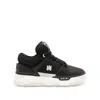 Amiri Black Low Top Sneakers With Logo Patch On The Tongue And Logo Lettering On The Heel In Leather Man In Black
