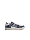 Amiri Skel Top Black Low Top Sneakers With Logo Patch On The Tongue And Logo Lettering On The Heel In Leat