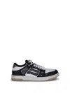 Amiri Skel Top Black Low Top Sneakers With Logo Patch On The Tongue And Logo Lettering On The Heel In Leat