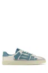 Amiri Multicolor Leather And Suede Pacific Bones Sneakers In Blue