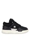 Amiri Black Low Top Sneakers With Logo Patch On The Tongue And Logo Lettering On The Heel In Leather Man