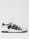 Amiri Tow-tone Leather Skel Sneakers In White